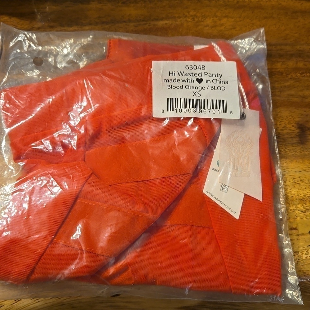 HAH Hi Wasted Panty In Blood Orange XS NEW! - Picture 6 of 7